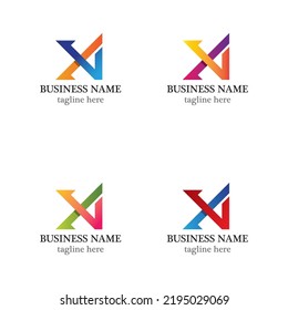 A Letter logo business template vector icon set