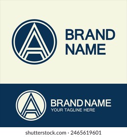 Ein Buchstabenlogo Business Vorlage Vektorgrafik Icon Design