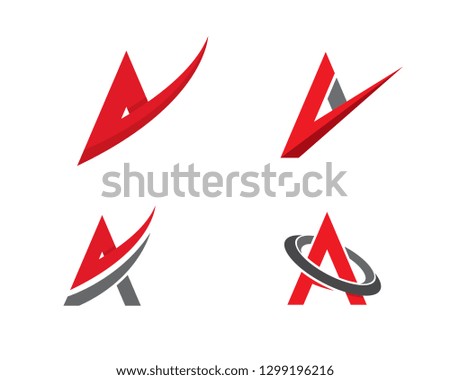A Letter Logo Business Template Vector icon illustration design