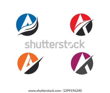 A Letter Logo Business Template Vector icon illustration design