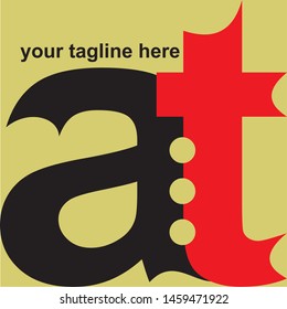 AT letter logo business travel