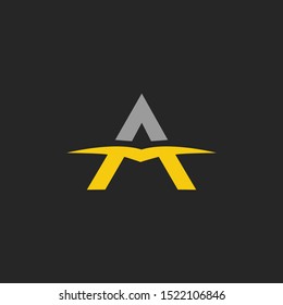 Letter A Logo For Business Vector Design Template . on black background .
