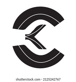letter logo c k modern logo for company.