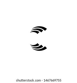 LETTER LOGO C WITH THE NETWORK CONCEPT