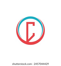 Buchstabenlogo C Einzigartiges Konzept Premium Vektorgrafik