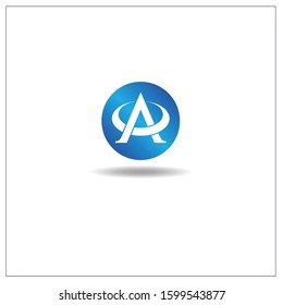 The Letter A logo can be used for application icons. in blue gradient color.