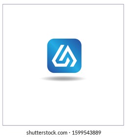 The Letter A logo can be used for application icons. in blue gradient color.