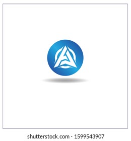 The Letter A logo can be used for application icons. in blue gradient color.