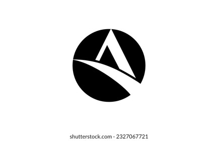 A letter logo in circle