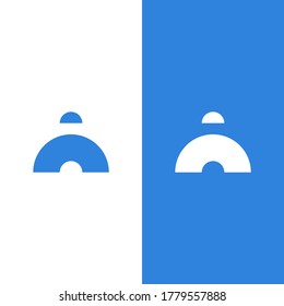 letter a logo. circle concept. simple logo.