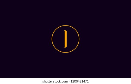LETTER I LOGO WITH CIRCLE FRAME FOR LOGO DESIGN OR ILLUSTRATION USE
