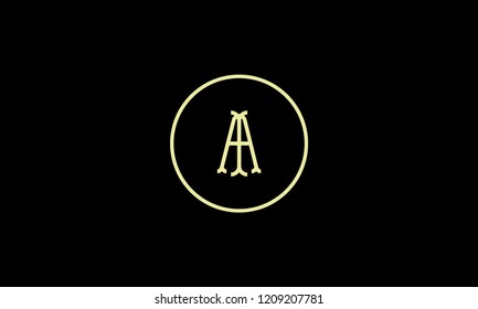 LETTER I AND A LOGO WITH CIRCLE FRAME FOR LOGO DESIGN OR ILLUSTRATION USE
