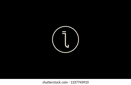 LETTER I LOGO WITH CIRCLE FRAME FOR LOGO DESIGN OR ILLUSTRATION USE