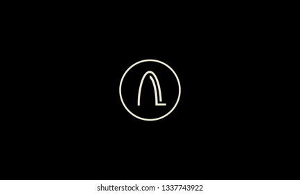 LETTER A LOGO WITH CIRCLE FRAME FOR LOGO DESIGN OR ILLUSTRATION USE
