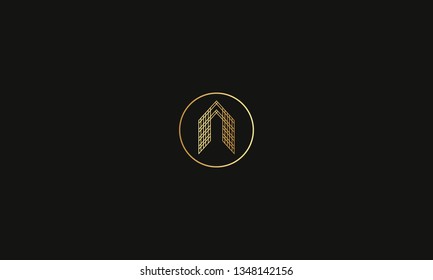 LETTER A LOGO WITH CIRCLE FRAME FOR LOGO DESIGN OR ILLUSTRATION USE