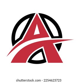 Ein Logo-Kreis mit Buchstaben