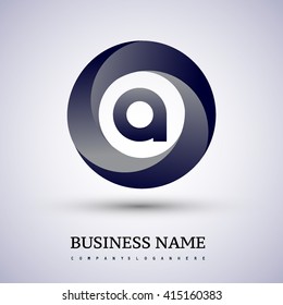 A letter logo in the circle. Vector design template elements for your application or company identity.