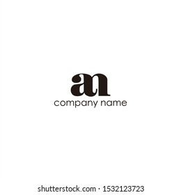 AN letter logo with classic style