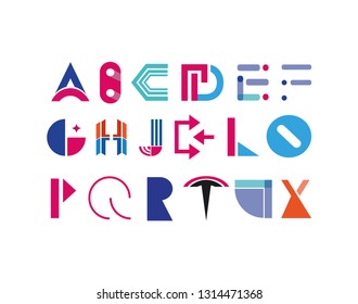 Letter logo collection, business logo, business icon set