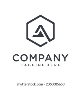 Letter A logo collection for company abstract modern