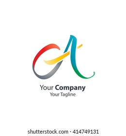 A Letter Logo Colorful