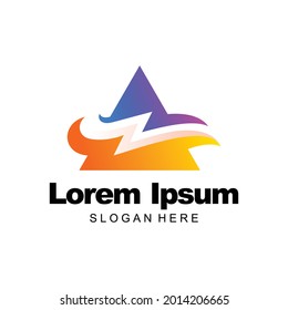 letter a logo colorful gradient template design