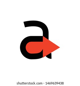 Letter A Logo combination with arrow. Represent move, innovation, change, progress, future, opportunity, way, etc