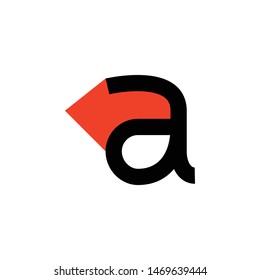 Letter A Logo combination with arrow. Represent move, innovation, change, progress, future, opportunity, way, etc