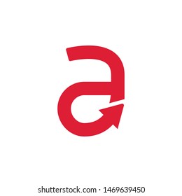 Letter A Logo combination with arrow. Represent move, innovation, change, progress, future, opportunity, way, etc