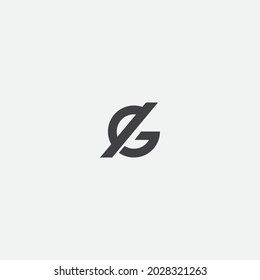Letter eG Logo combination with slash , creative design, icon or symbol logo