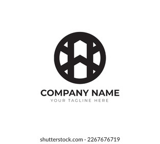 Letter A logo combined with circle line vector with Black color. Creative logo simple design. Creative modern monogram logo style.