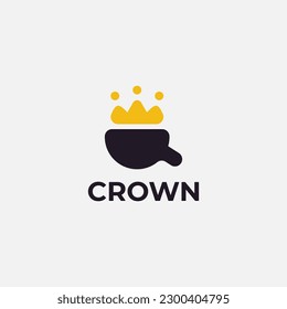 A letter logo combined with a crown, people and a cup.