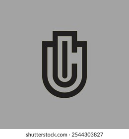 Logotipo da letra combinado com escudo
