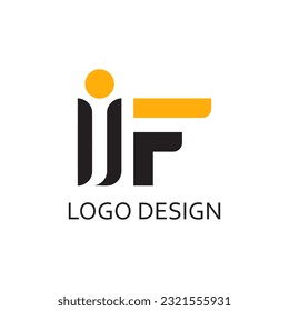 letter if for logo company design template
