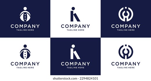 Letter i Logo für ein Unternehmen. Monogramm-Vorlage