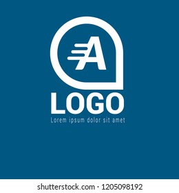 letter A logo concept
