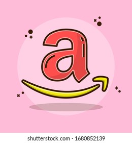 Letter A Logo, Logo A Concept with arrow Vector Illustration. Set Logo A, Arrow, flat logo. Flat Cartoon Style Suitable for Sticker, Wallpaper, Icon, etc.