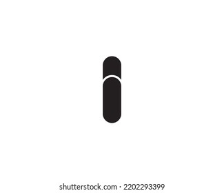 I Letter Logo concept. Creative Minimal Monochrome Monogram emblem design template. Graphic Alphabet Symbol for Corporate Business Identity. Creative Vector element