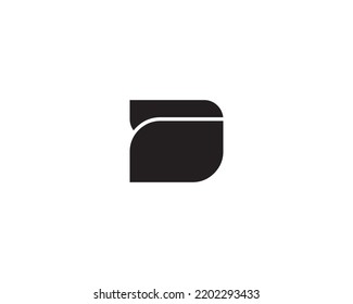 Un concepto de logotipo de carta. Plantilla de diseño de emblema monocromático creativo. Símbolo gráfico de alfabeto para identidad empresarial. elemento Vector creativo