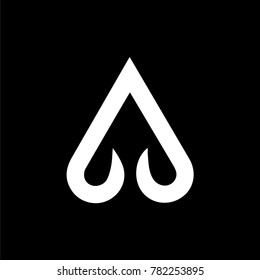 A Letter Logo concept. Creative Minimal Monochrome design template. Graphic Alphabet Symbol for Corporate Business Identity. Creative Vector element