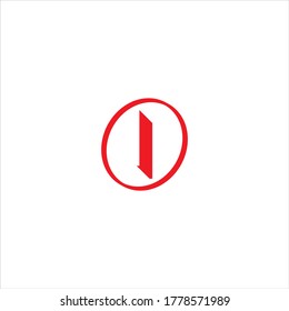 I letter logo concept design