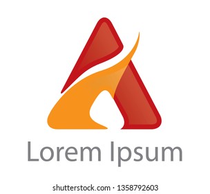 Letter A logo concept design, mix feeling East and West together - Vector