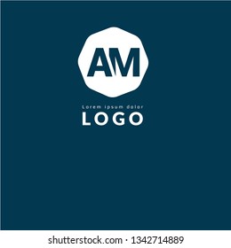 letter AM logo concept. Designed for your web site design, logo, app, UI