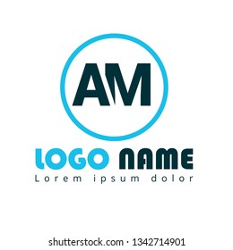 letter AM logo concept. Designed for your web site design, logo, app, UI