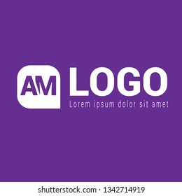 letter AM logo concept. Designed for your web site design, logo, app, UI