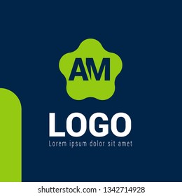 letter AM logo concept. Designed for your web site design, logo, app, UI