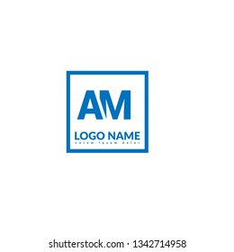 letter AM logo concept. Designed for your web site design, logo, app, UI