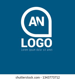 letter AN logo concept. Designed for your web site design, logo, app, UI