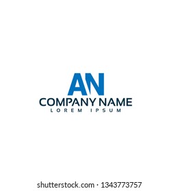 letter AN logo concept. Designed for your web site design, logo, app, UI