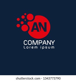 letter AN logo concept. Designed for your web site design, logo, app, UI